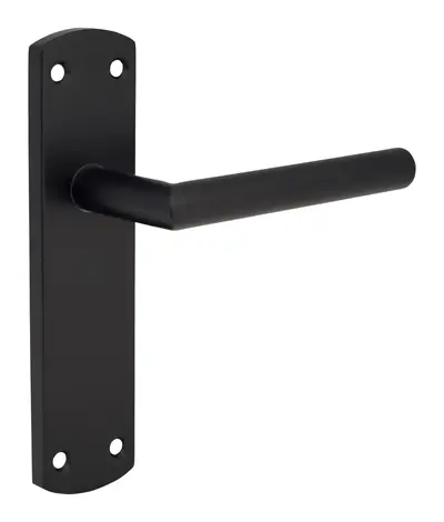 Ardstinchar lever door handle in matt black (H26) – McKee Joinery, Ayrshire