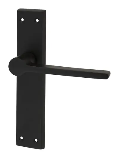 Auchinleck lever door handle in matt black (H24) – McKee Joinery, Ayrshire