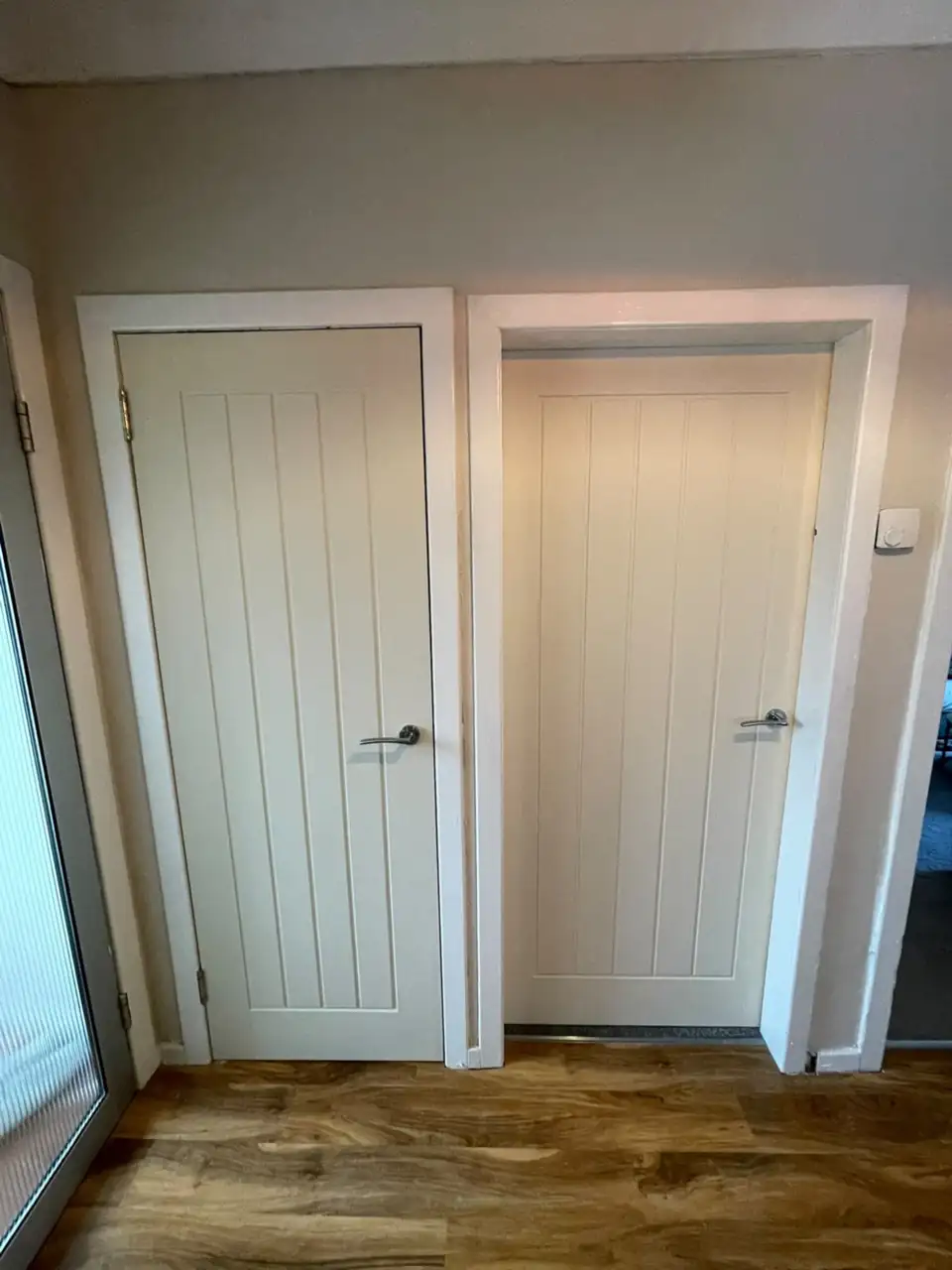 Pair of doors in the hallway