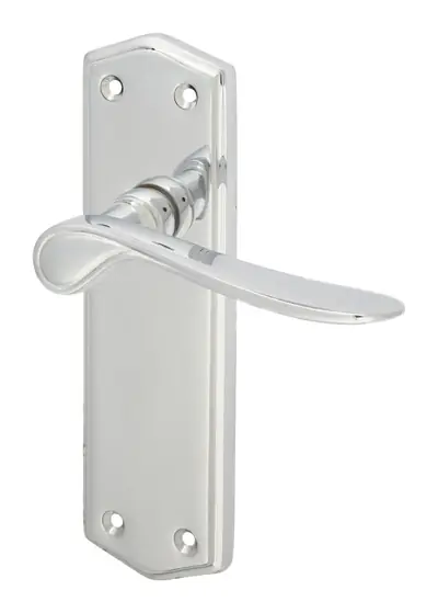 Baltersan lever door handle in polished chrome (H28) – McKee Joinery, Ayrshire