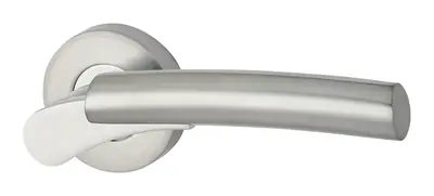 Bargany door handle in polished & satin chrome (dual finish)