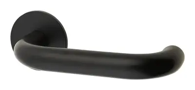 Blairquhan lever door handle in matt black (H06) – McKee Joinery, Ayrshire
