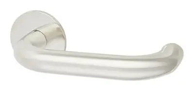 Blairquhan lever door handle in polished stainless (H06) – McKee Joinery, Ayrshire