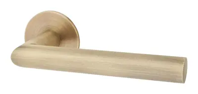 Culzean lever door handle in matt antique brass (H01) – McKee Joinery, Ayrshire