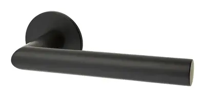 Culzean lever door handle in matt black (H01) – McKee Joinery, Ayrshire