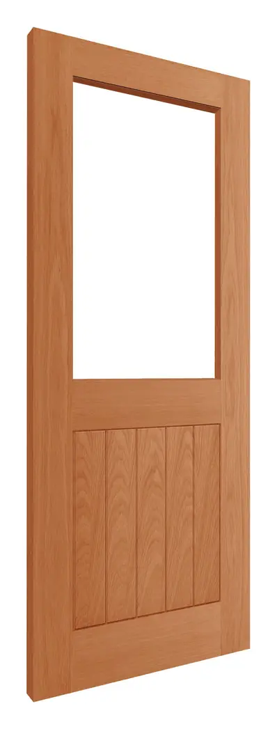 Irvine Half Light Clear Glazed internal door in pre-finished oak veneer (D13) – supplied and fitted by McKee Joinery, Ayrshire