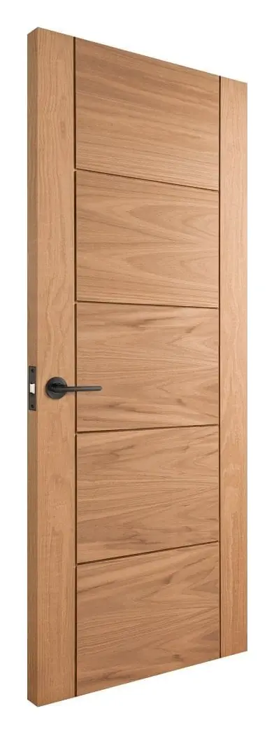 Ayr 5 Panel internal door in pre-finished oak veneer (D45) – supplied and fitted by McKee Joinery, Ayrshire