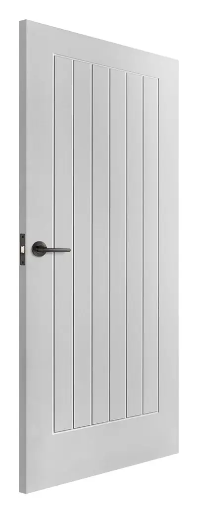 Dalry internal door in white primed (D56) – supplied and fitted by McKee Joinery, Ayrshire