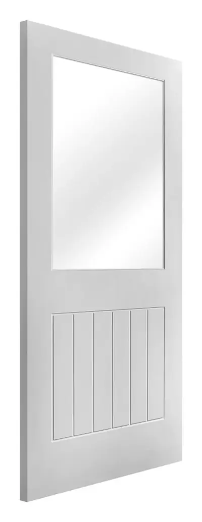 Dalry 1 Light Clear Glazed internal door in white primed (D57) – supplied and fitted by McKee Joinery, Ayrshire