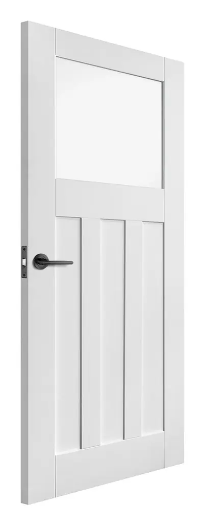 Largs 1 Light Clear Glazed internal door in white primed (D66) – supplied and fitted by McKee Joinery, Ayrshire