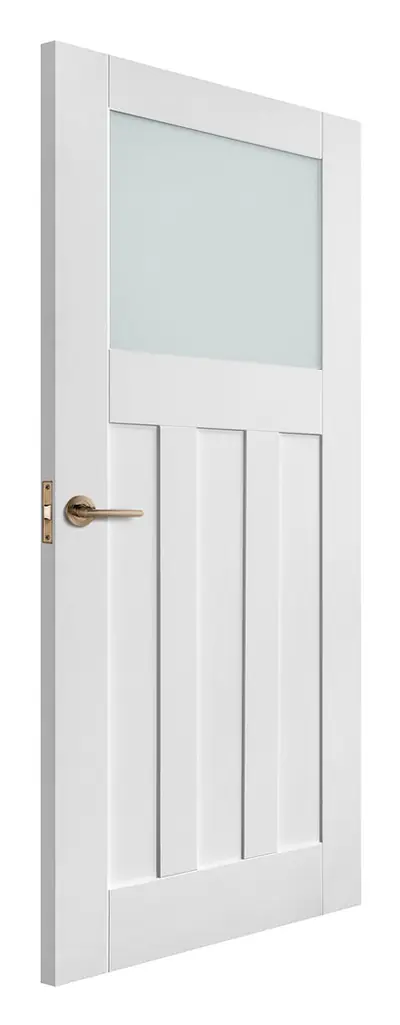 Largs 1 Light Frosted Glazed internal door in white primed (D67) – supplied and fitted by McKee Joinery, Ayrshire