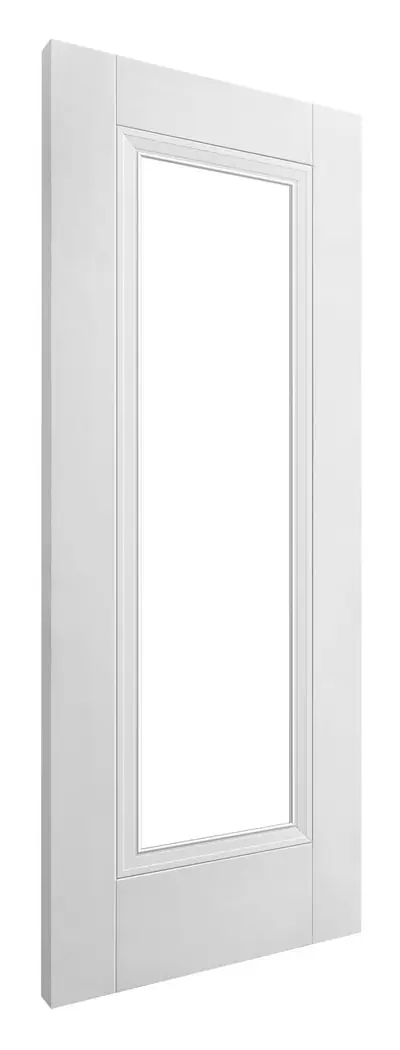 Fairlie 1 Light Clear Glazed internal door in white primed (D71) – supplied and fitted by McKee Joinery, Ayrshire