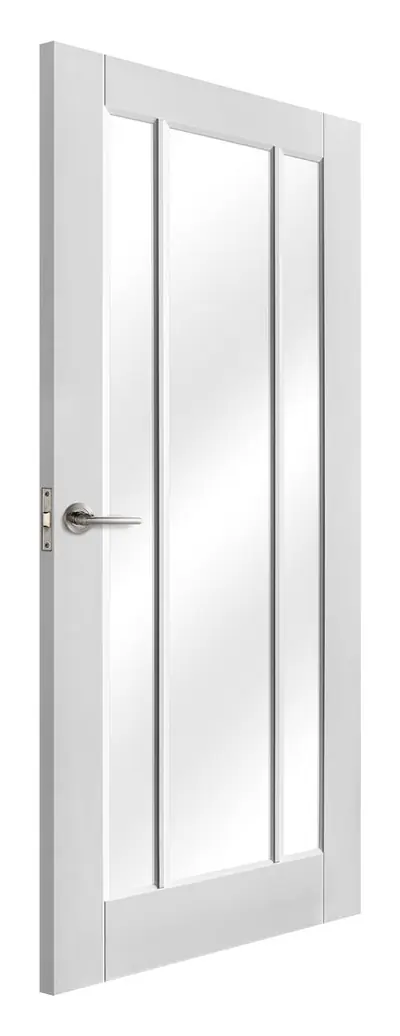 Girvan 3 Light Clear Glazed internal door in white primed (D77) – supplied and fitted by McKee Joinery, Ayrshire