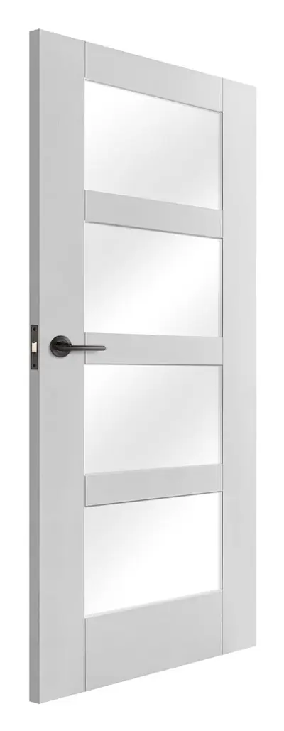 Kilwinning 4 Light Clear Glazed internal door in white primed (D79) – supplied and fitted by McKee Joinery, Ayrshire
