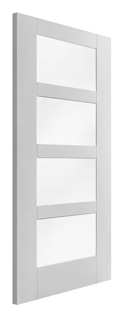 Kilwinning 4 Light Frosted Glazed internal door in white primed (D80) – supplied and fitted by McKee Joinery, Ayrshire