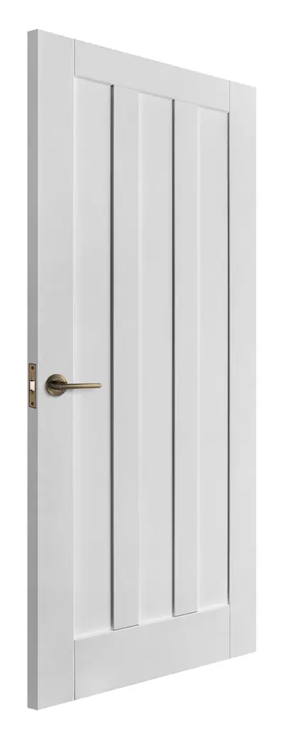 Ardrossan 3 Panel internal door in white primed (D81) – supplied and fitted by McKee Joinery, Ayrshire