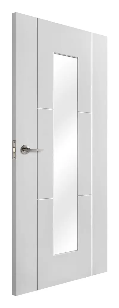 Tarbolton 1 Light Clear Glazed internal door in white primed (D88) – supplied and fitted by McKee Joinery, Ayrshire
