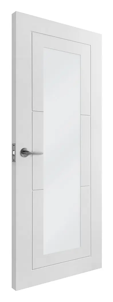 Symington 1 Light Clear Glazed internal door in white primed (D91) – supplied and fitted by McKee Joinery, Ayrshire