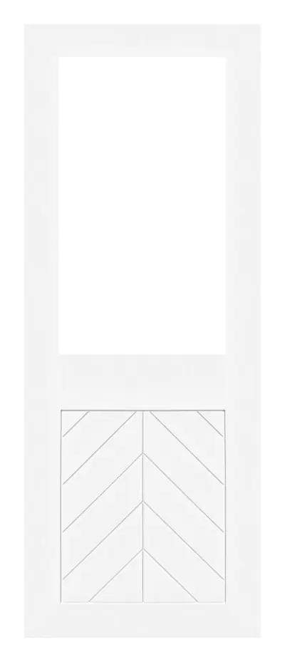 Saltcoats Clear Glazed internal door in white primed (D93) – supplied and fitted by McKee Joinery, Ayrshire