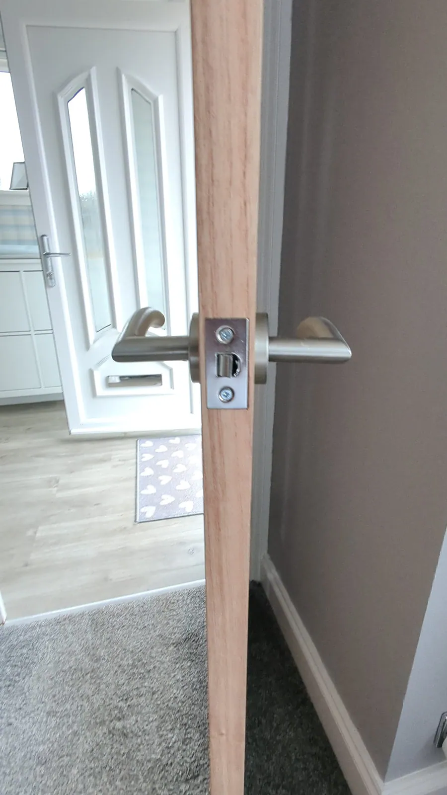 Tom McKee fitting an internal door