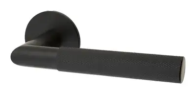 Dunure lever door handle in matt black (H03) – McKee Joinery, Ayrshire