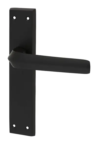 Glenapp lever door handle in matt black (H25) – McKee Joinery, Ayrshire
