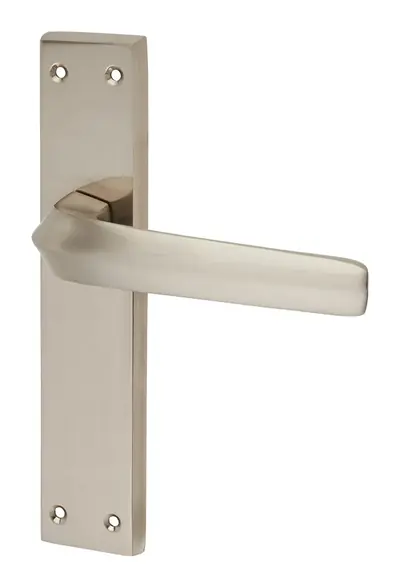 Glenapp door handle in satin nickel