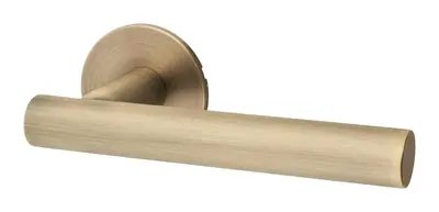 Kelburn lever door handle in matt antique brass (H02) – McKee Joinery, Ayrshire