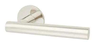 Kelburn lever door handle in polished stainless (H02) – McKee Joinery, Ayrshire