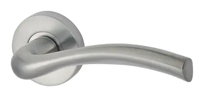 Kilkerran door handle in satin chrome