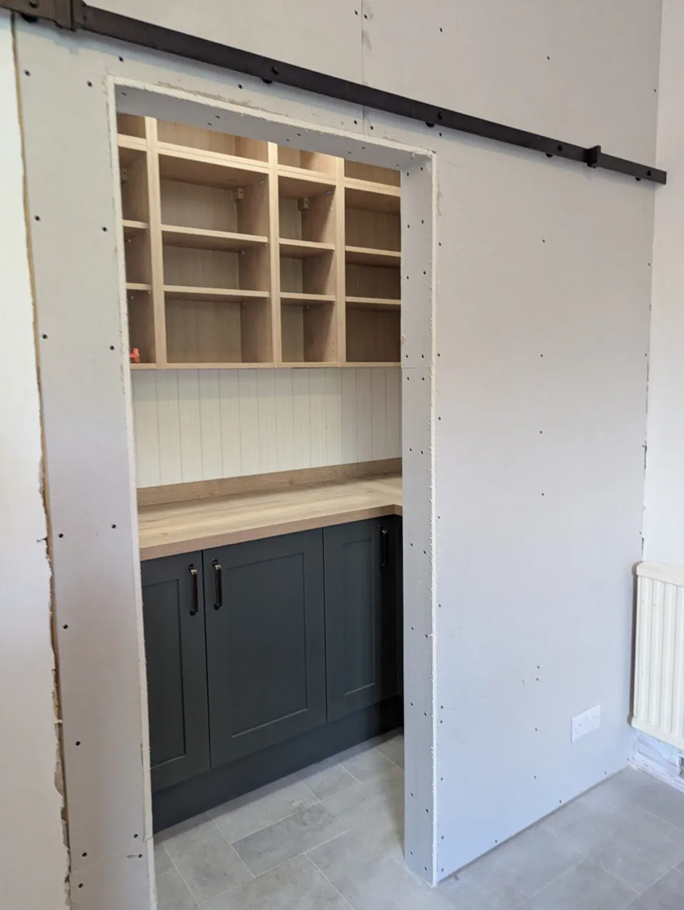 Kitchen units and worktop fitted by McKee Joinery