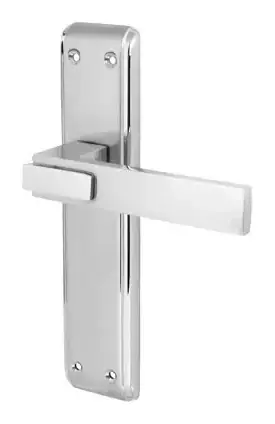Lawhill door handle in polished & satin chrome (dual finish)