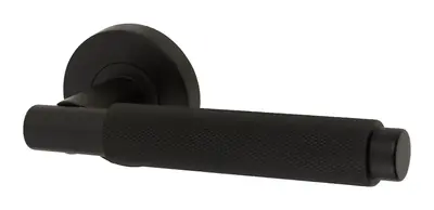 Loudoun lever door handle in matt black (H08) – McKee Joinery, Ayrshire