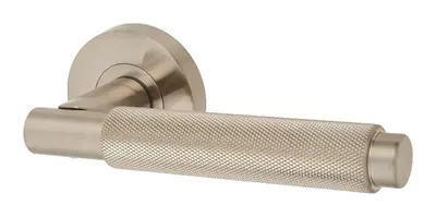 Loudoun door handle in satin nickel