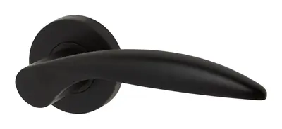 Penkill lever door handle in matt black (H17) – McKee Joinery, Ayrshire