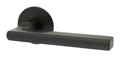 Rowallan lever door handle in matt black (H05) – McKee Joinery, Ayrshire