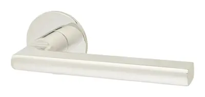 Rowallan lever door handle in polished stainless (H05) – McKee Joinery, Ayrshire