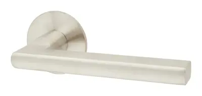 Rowallan door handle in satin stainless