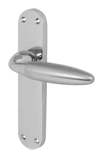 Sundrum door handle in polished & satin chrome (dual finish)