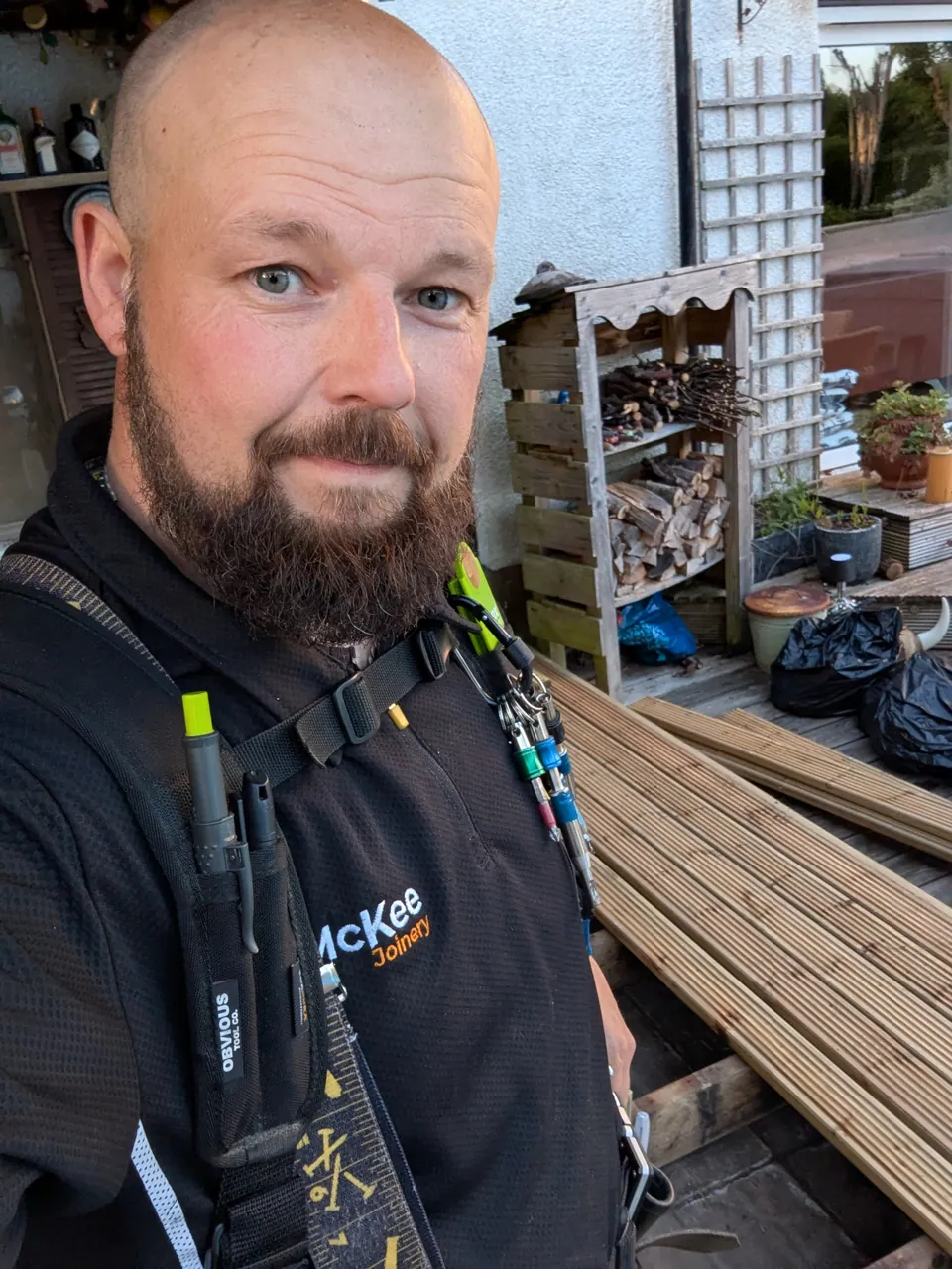 Tom McKee, founder of McKee Joinery, on site in Ayrshire