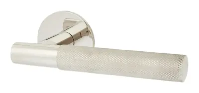 Turnberry lever door handle in polished stainless (H04) – McKee Joinery, Ayrshire
